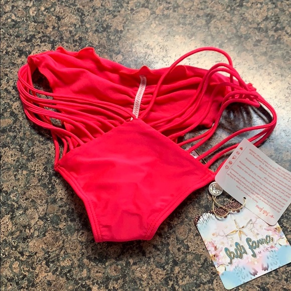 Pink/red luli fama Bikini bottoms - Picture 3 of 5